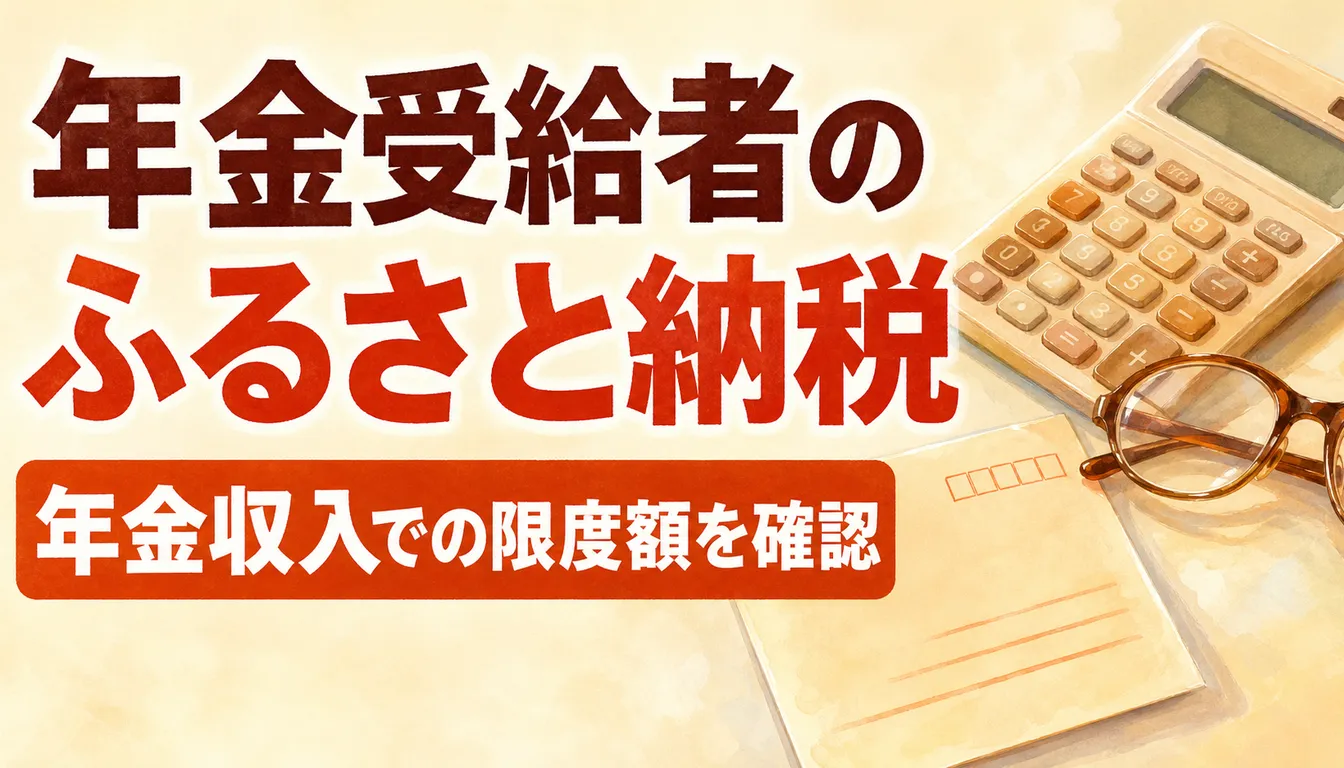 年金の通知書と電卓、老眼鏡が並んだ机の上の様子