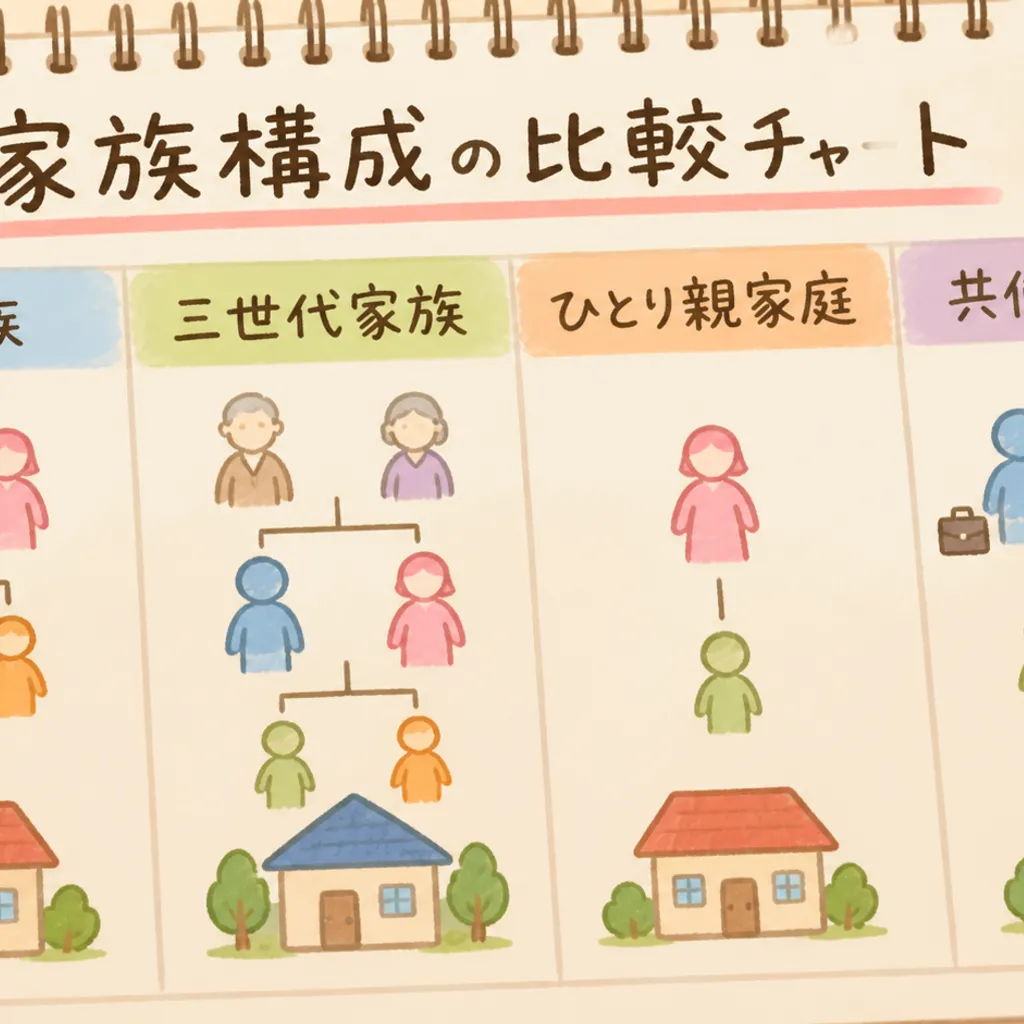 家族構成ごとの限度額を書き出したノート