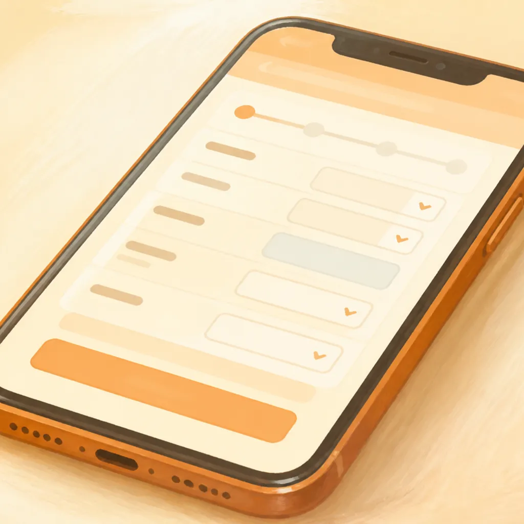 スマホで限度額シミュレーターに入力する画面