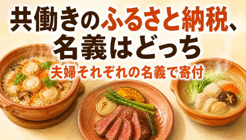 夫婦それぞれの寄付メモを並べた家計ノート