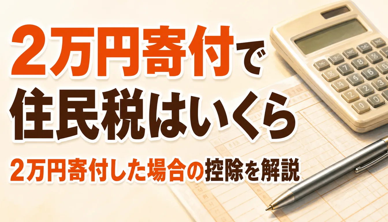 住民税の通知書と電卓を並べて控除額を計算する様子