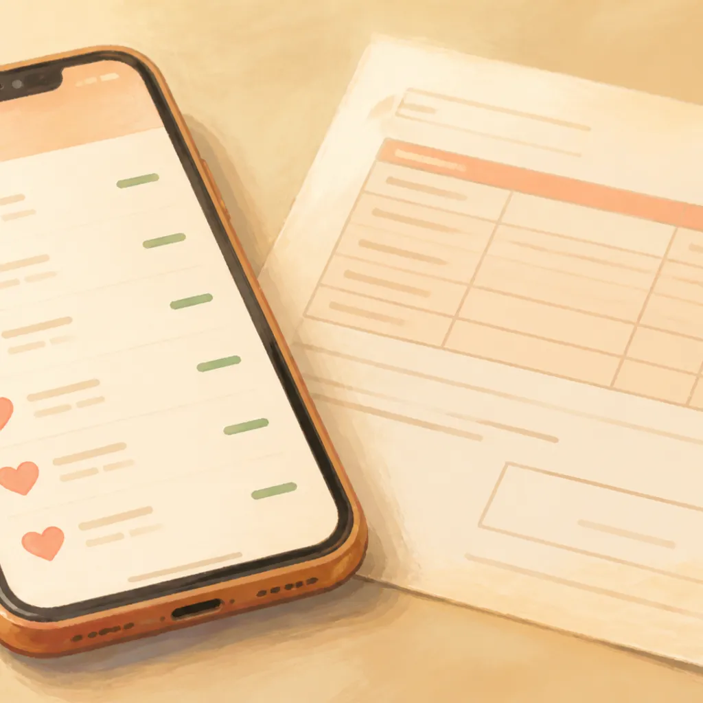 寄付履歴のスマホ画面と通知書を突き合わせる場面