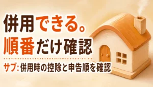 淡い色合いの木製のミニチュア住宅模型