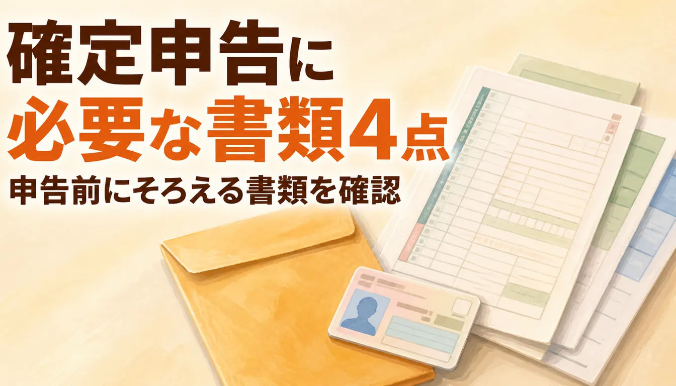 確定申告に使う証明書とマイナンバーカードを並べた様子