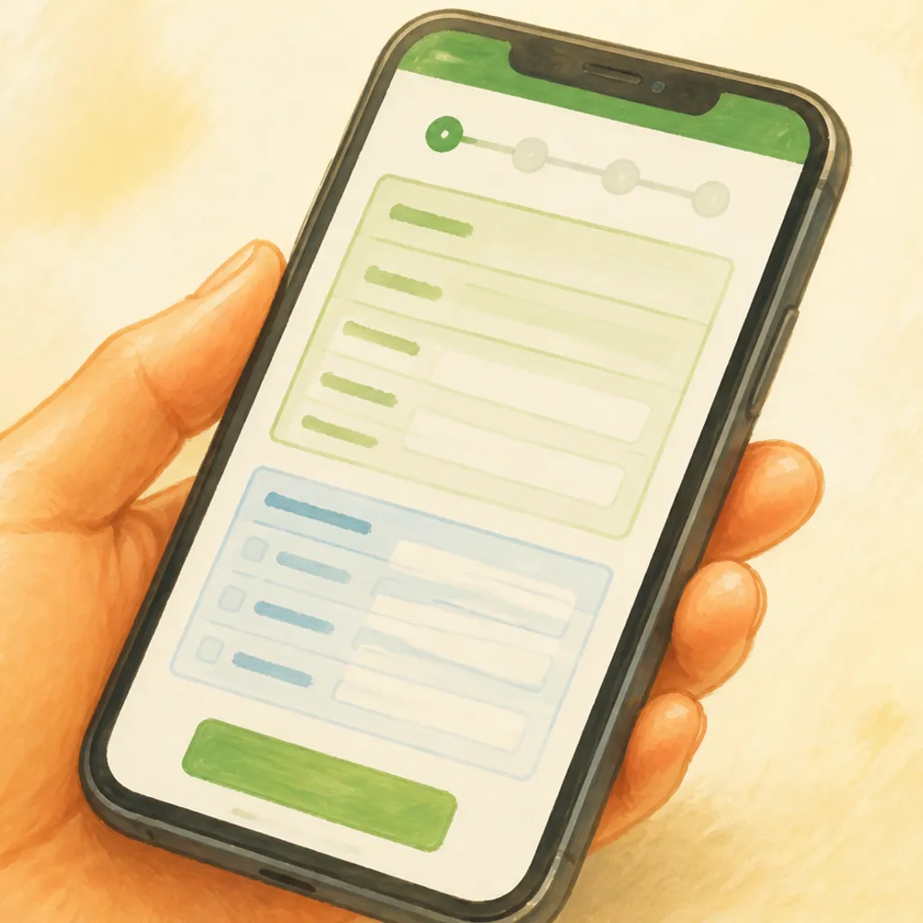 スマホでe-Taxの更正の請求書を作成する画面