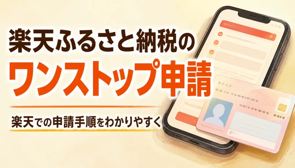 マイナンバーカードとスマホで申請手続きをする様子