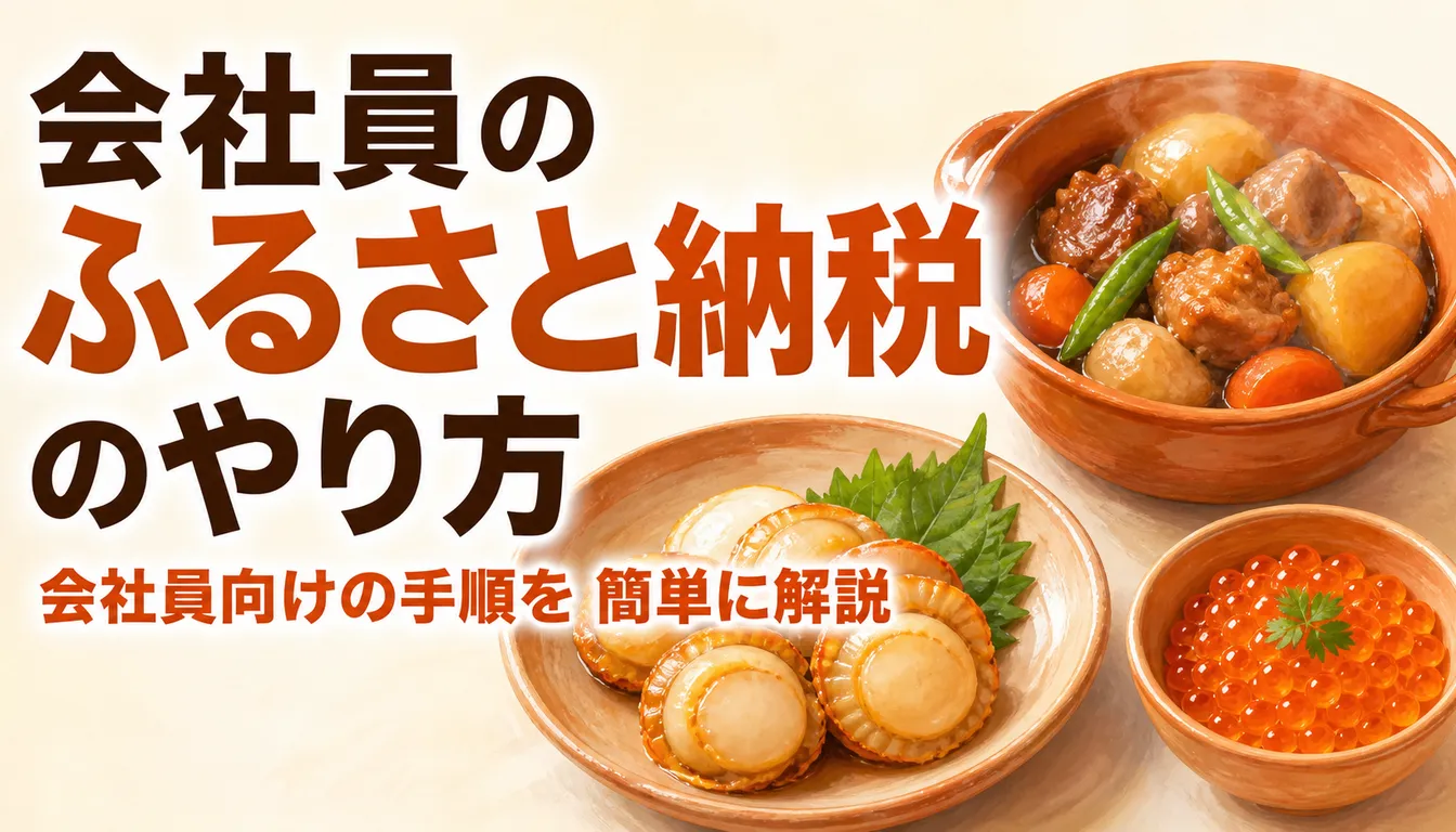 源泉徴収票と電卓を並べたふるさと納税の準備