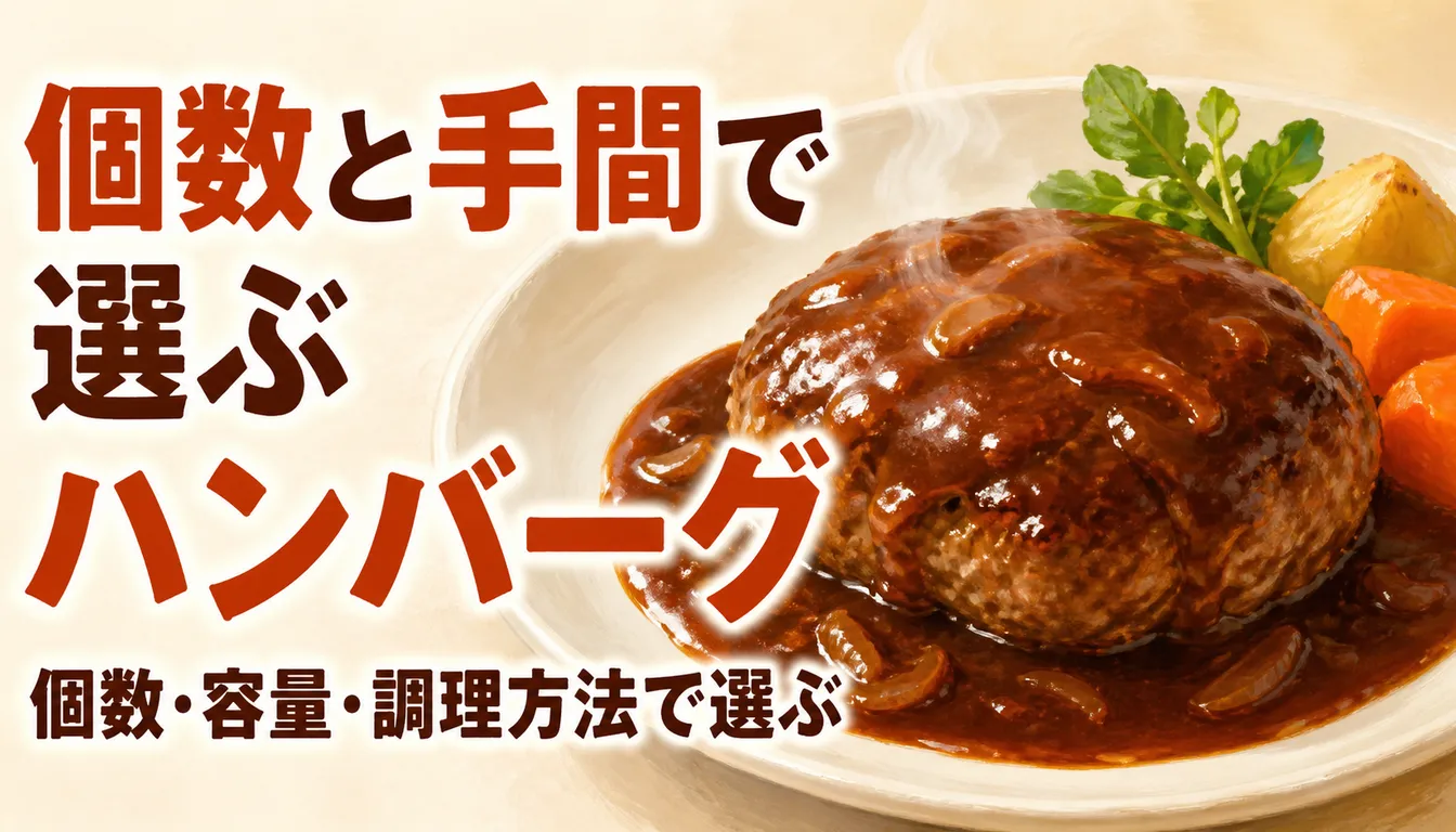 デミグラスソースをかけた厚みのあるハンバーグ