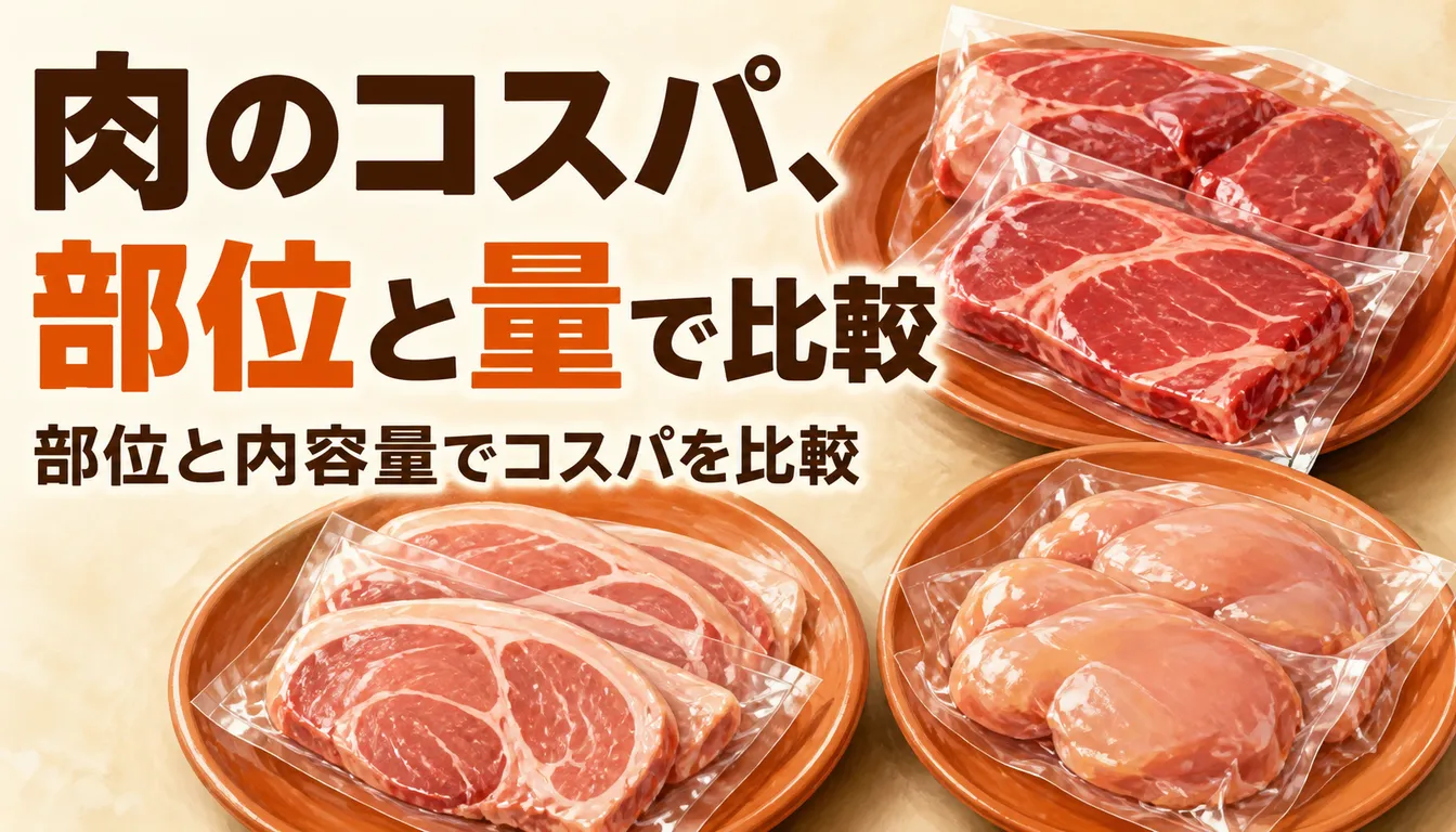 真空パックに入った牛・豚・鶏の生肉が並んだ様子