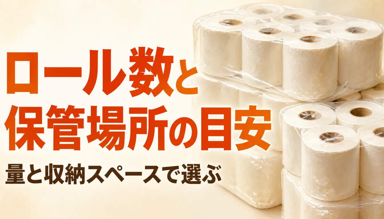 袋詰めされた白いトイレットペーパーが積み上がっている様子