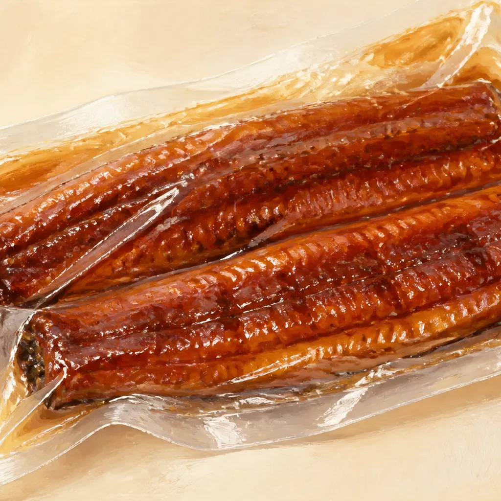 真空パックに入った冷凍うなぎの蒲焼き